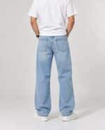 Light Blue Denim Semi-Baggy Jeans for Men - Image 3