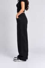 Ocean Black Semi-Baggy Jeans for Women - Image 3