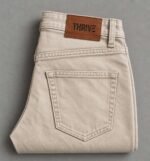 Muddy Beige Semi-Baggy Jeans for Men - Image 5