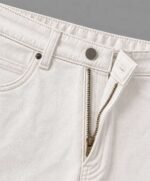 Cream White Semi-Baggy Jeans for Men - Image 8